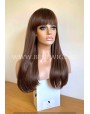 Synthetic wig Stright chestnut long hair with bang