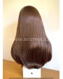Synthetic wig Stright chestnut long hair with bang