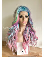 Synthetic lace front wig Wavy Mermaid mixed long hair