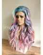 Synthetic lace front wig Wavy Mermaid mixed long hair