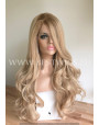Synthetic lace front wig Wavy blond hair