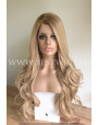 Synthetic lace front wig Wavy blond hair