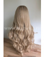 Synthetic lace front wig Wavy blond hair