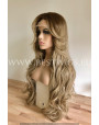 Synthetic lace front wig Wavy Cool-toned ashy highlights 