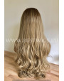 Synthetic lace front wig Wavy Cool-toned ashy highlights 