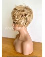 Machine Made Blonde Synthetic Wig With Bangs