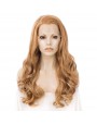 Synthetic lace front wig Wavy blond long hair