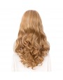 Synthetic lace front wig Wavy blond long hair