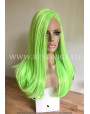 Synthetic lace front wig Stright long hair / Spring Lime