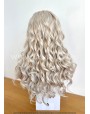 Synthetic Lace Front Wig Wavy Blond Ash-Grey Long Hair