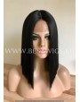 Synthetic lace front wig Stright brown hair / middle parting / hard lace