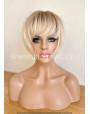 Synthetic Machine-Made Short Rooted Blonde Wig