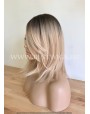 Synthetic Machine-made Medium Blonde Wig
