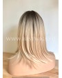 Synthetic Machine-made Medium Blonde Wig