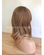 Synthetic Chestnut Wavy Wig With Bangs