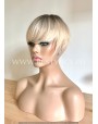 Synthetic Machine-Made Short Rooted Blonde Wig