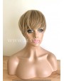 Synthetic Machine-Made Short Ash Blonde Wig