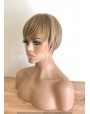 Synthetic Machine-Made Short Ash Blonde Wig