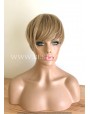 Synthetic Machine-Made Short Ash Blonde Wig