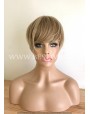 Synthetic Machine-Made Short Ash Blonde Wig