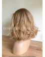 Synthetic lace front wig Wavy blond hair
