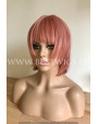 Synthetic Machine-made wig short Sienna color