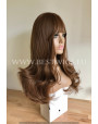 Synthetic wig Stright chestnut long hair with bang