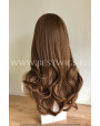 Synthetic wig Stright chestnut long hair with bang