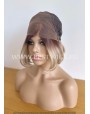 Rooted Blonde Synthetic Lace Wig Free Parting