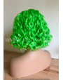 Synthetic lace front wig Wavy Electric Green