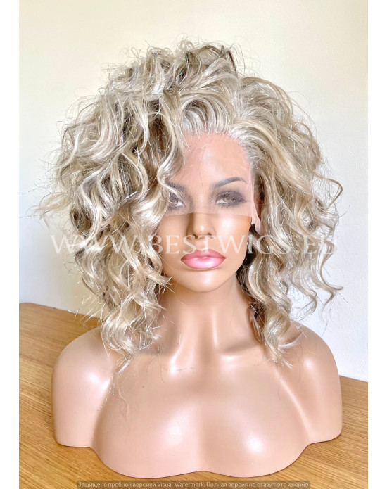 Tinsel Silver Wavy Synthetic Lace Front Wig