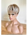 Synthetic Machine-Made Short Coffee Wig