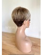 Synthetic Machine-Made Short Coffee Wig
