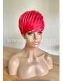 Synthetic Machine-Made Short Crimson Wig