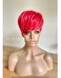 Synthetic Machine-Made Short Crimson Wig