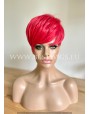 Synthetic Machine-Made Short Crimson Wig