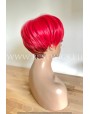 Synthetic Machine-Made Short Crimson Wig