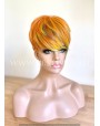 Synthetic Machine-Made Short Orange Blossom Wig