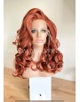 Red Wavy Synthetic Lace Front Wig
