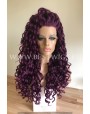 Synthetic lace front wig Curly Violet long hair