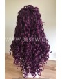 Synthetic lace front wig Curly Violet long hair