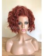 Curly Red Cooper Synthetic Lace Front Wig