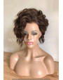 Synthetic lace front wig Wavy Choco short hair / Double volume