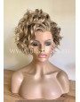 Synthetic lace front wig Wavy Ashen Blonde hair / Double volume