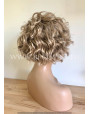 Synthetic lace front wig Wavy Ashen Blonde hair / Double volume