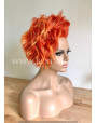 Synthetic lace front wig Wavy short hair Fire Foxy