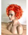 Synthetic lace front wig Wavy short hair Fire Foxy