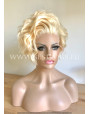Synthetic lace front wig Wavy short hair Gold Blonde