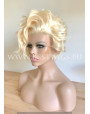Synthetic lace front wig Wavy short hair Gold Blonde