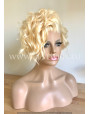 Synthetic lace front wig Wavy short hair Gold Blonde